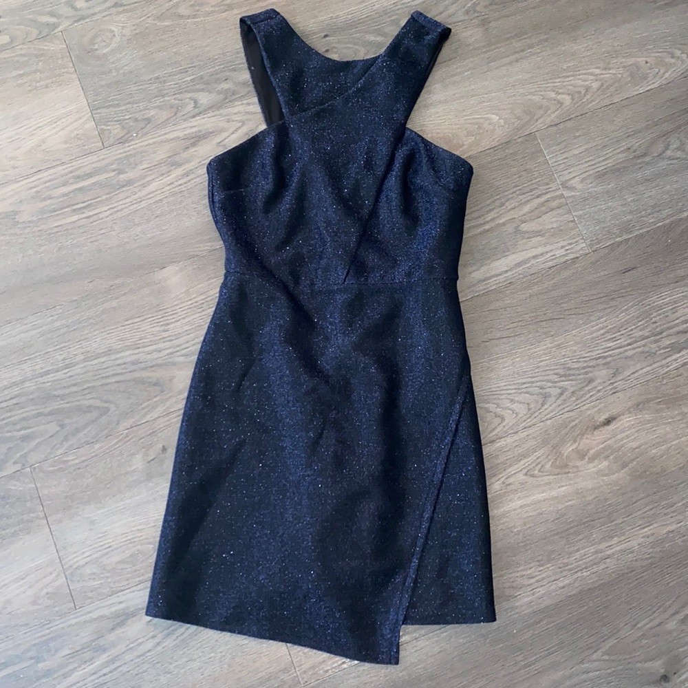 Topshop Sparkly Midnight Blue Dress